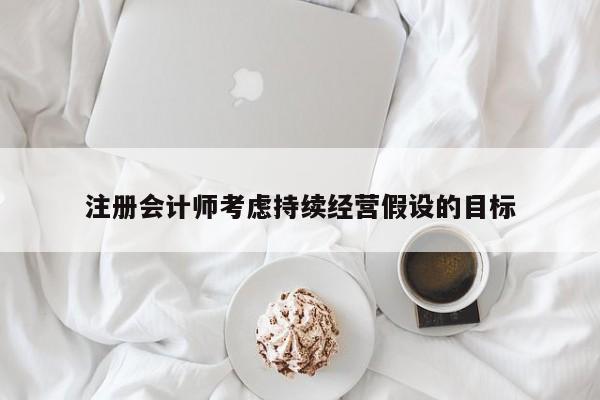 注冊會計師考慮持續經營假設的目標